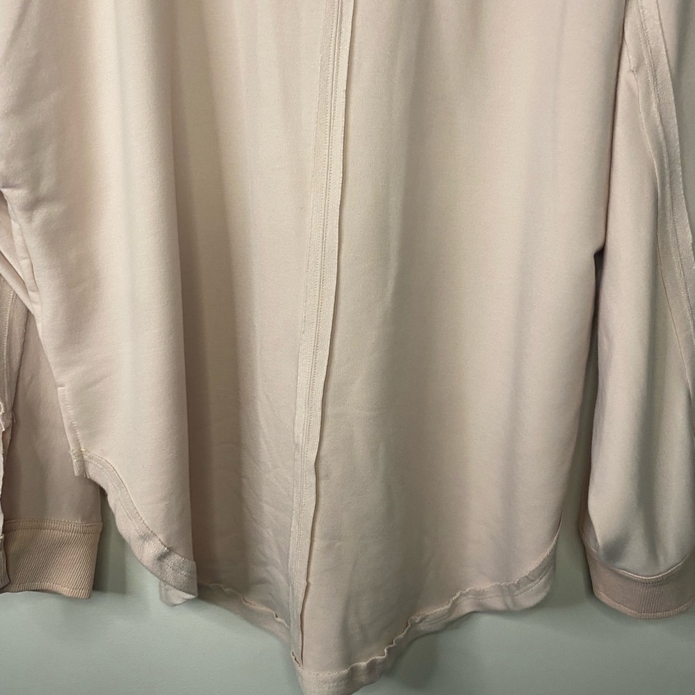 Heyson Oversized Long Pink Blush Collar Pullover Sweatshirt Lagenlook Size Small - Picture 6 of 13
